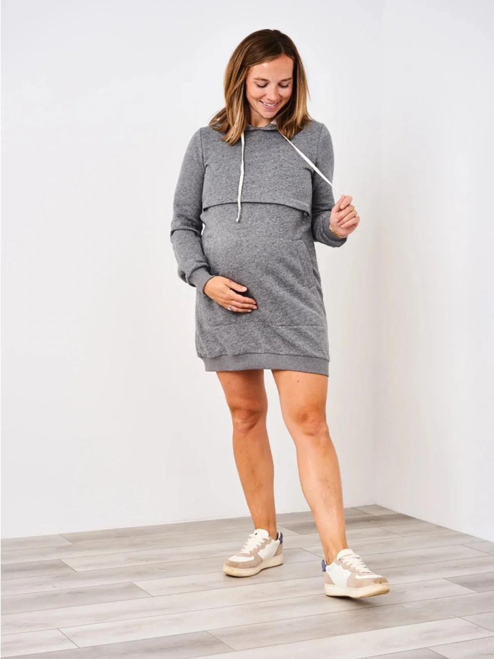 Latched Mama Hoodie Sweatshirt Nursing Dress - Picture 5 of 15